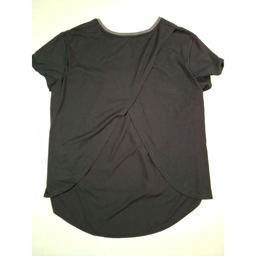 Harley-Davidson Womens Crossover Back Tee 1W Black Graphic T-Shirt Mesh V-Neck - Picture 9 of 13